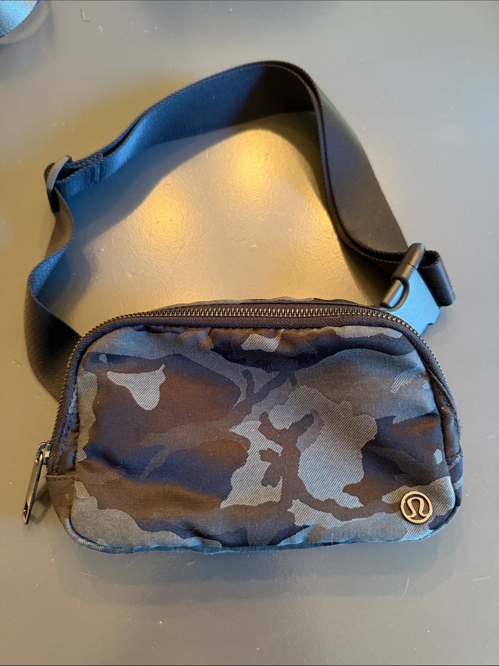 lululemon Black and Gray Camo Belt Bag